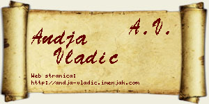 Anđa Vladić vizit kartica